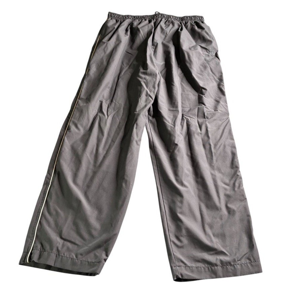 Wilson Mens Gray Athletic Track Pants Sz 2X Elastic Waist Drawstring Side Stripe